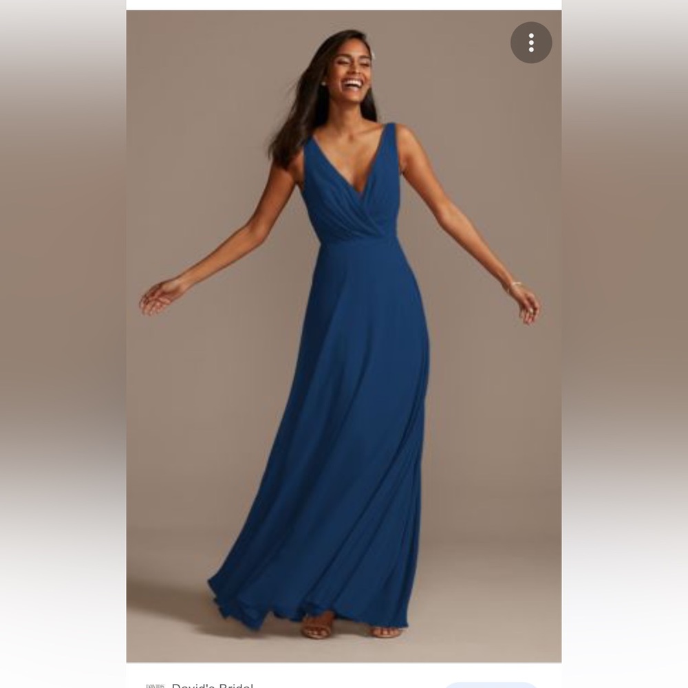 David’s Bridal v-neck tank full skirt bridesmaid dress